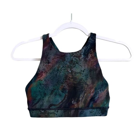 Lululemon Energy Bra High Neck Women's 4 Cosmic Shift Multi Stretch Breathable - Picture 1 of 4